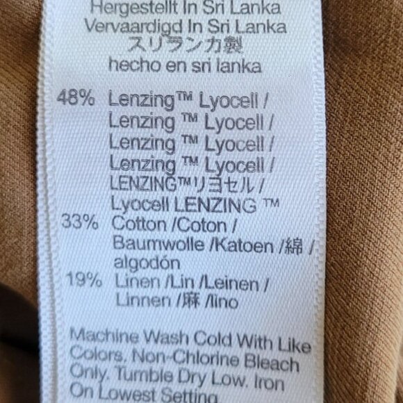 Madewell The Curvy Harlow Wide-Leg  Crop Pant in Drapey Twill size 2P in Acorn - Picture 10 of 11